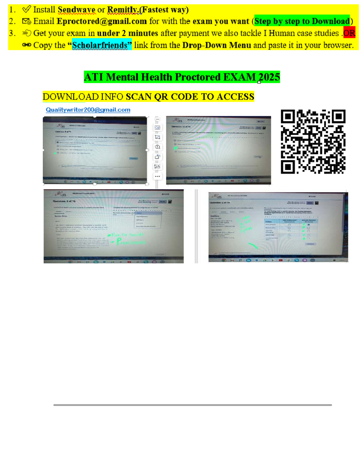 RN ATI Mental Health Proctored Exam Study Guide 2025: 70 Qs & Solutions ...