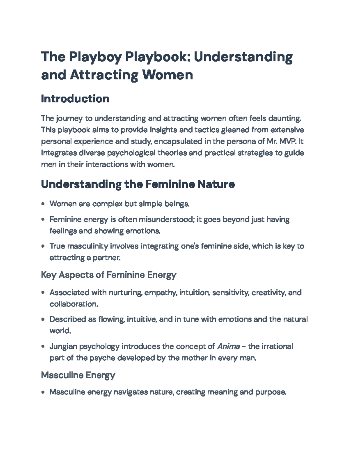 The Playboy Playbook: Strategies for Understanding and Attracting Women ...