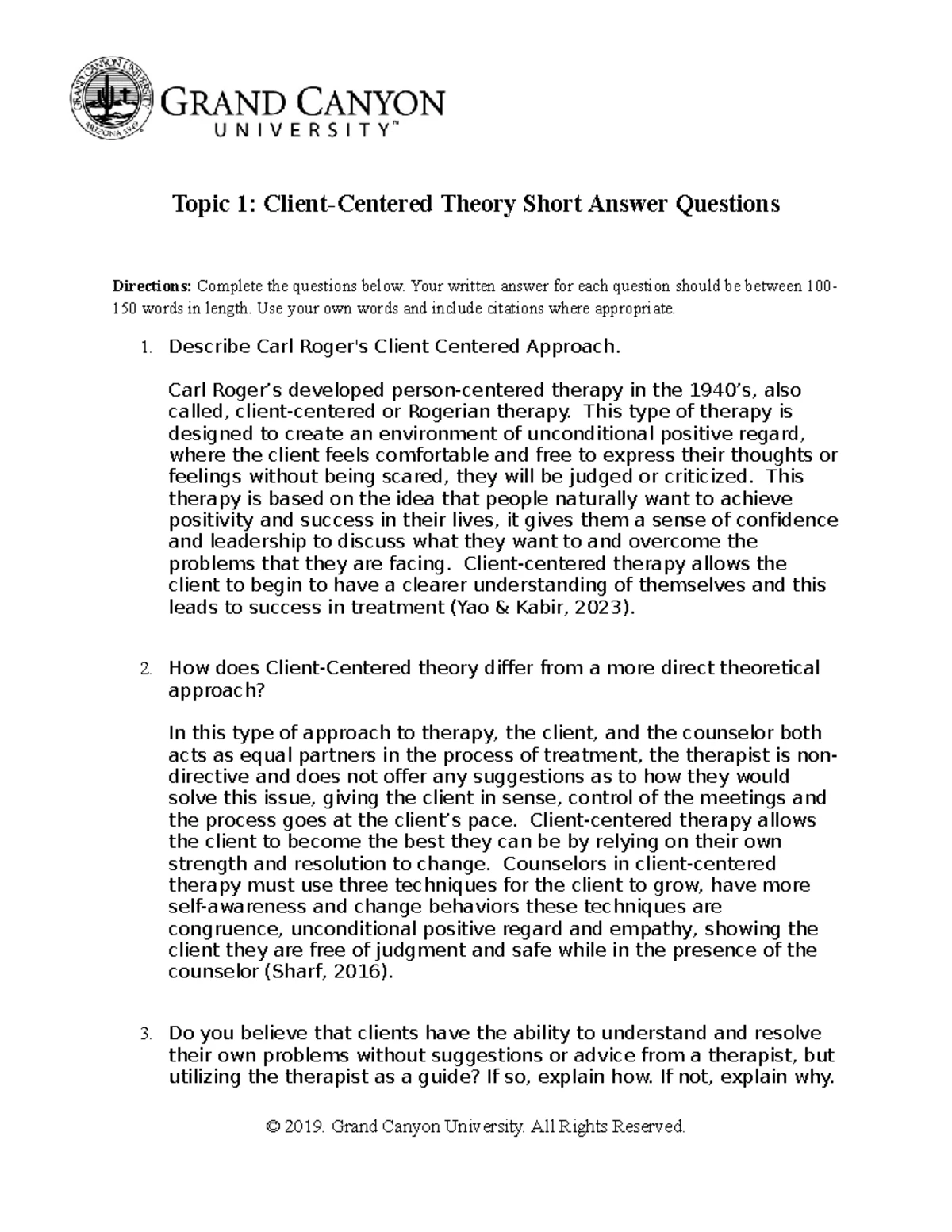 PCN- Client-Centered Therapy Case Study: Enhancing Client Awareness ...