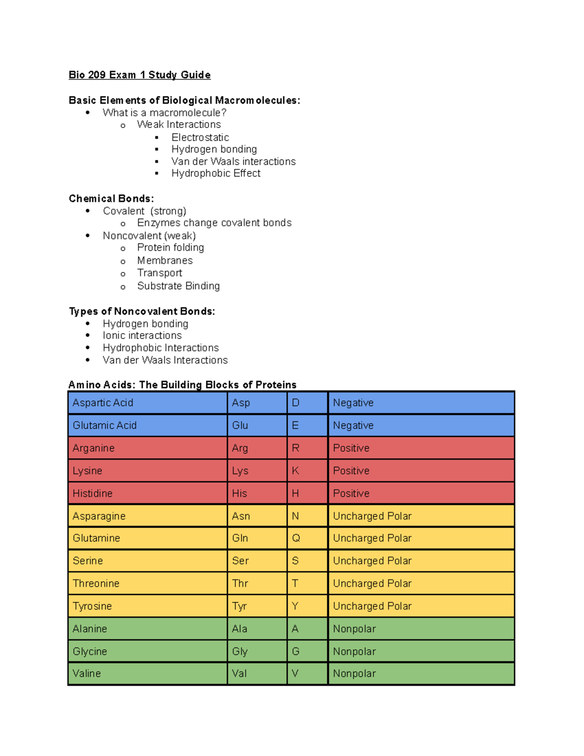 Bio 209 Midterm 1 Study Guide: Key Concepts in Biology - Studocu