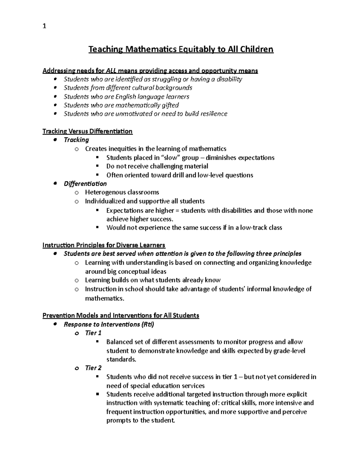 Teaching Mathematics Equitably: Strategies for Diverse Learners ...