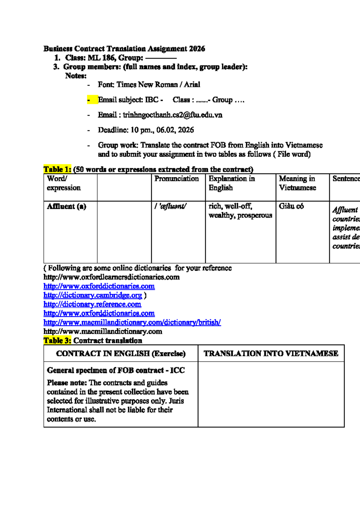 Business Contract Translation Assignment ML 186 - Group 3 - Studocu