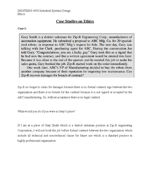 Engineering Design Project Documentation - INDSTENG 4930 Industrial ...