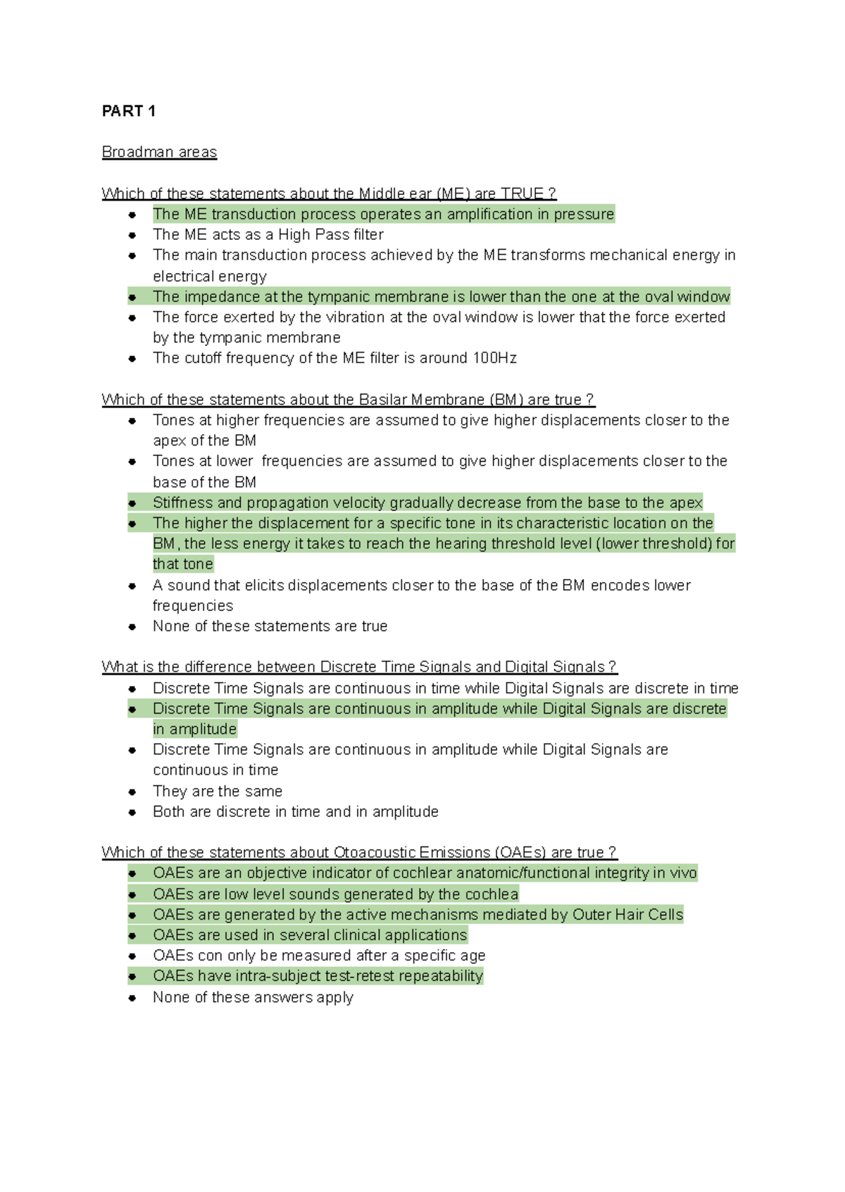 BNS Exam Review - Key Concepts for 2023/2024 Exam Preparation - Studocu