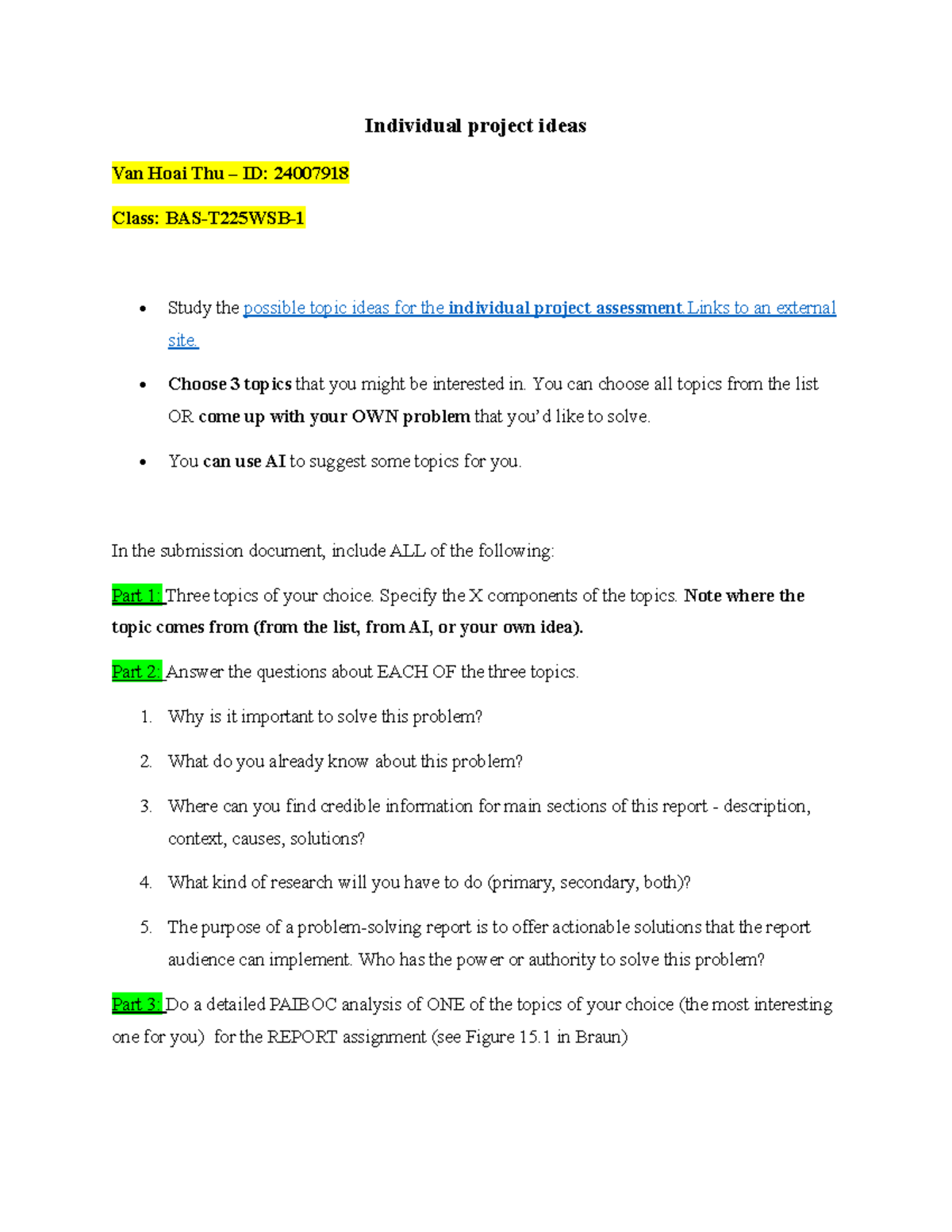 individual-project-ideas-for-assessment-topics-analysis-studocu