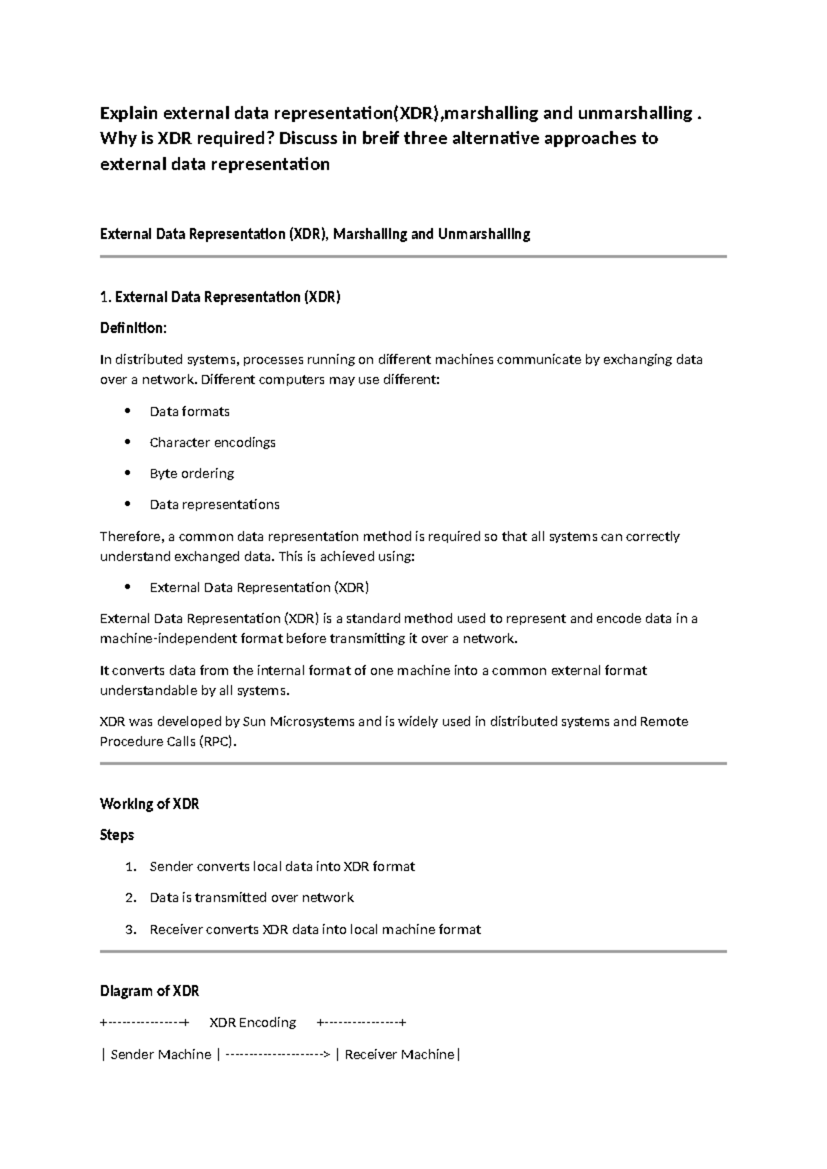 DS IT 4 - External Data Representation, Marshalling & Election ...