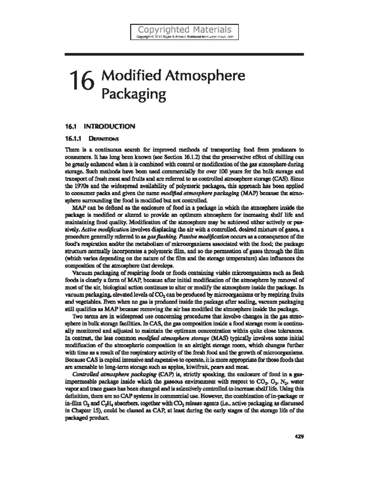 Modified Atmosphere Packaging (MAP) Overview and Applications - 4 - Studocu