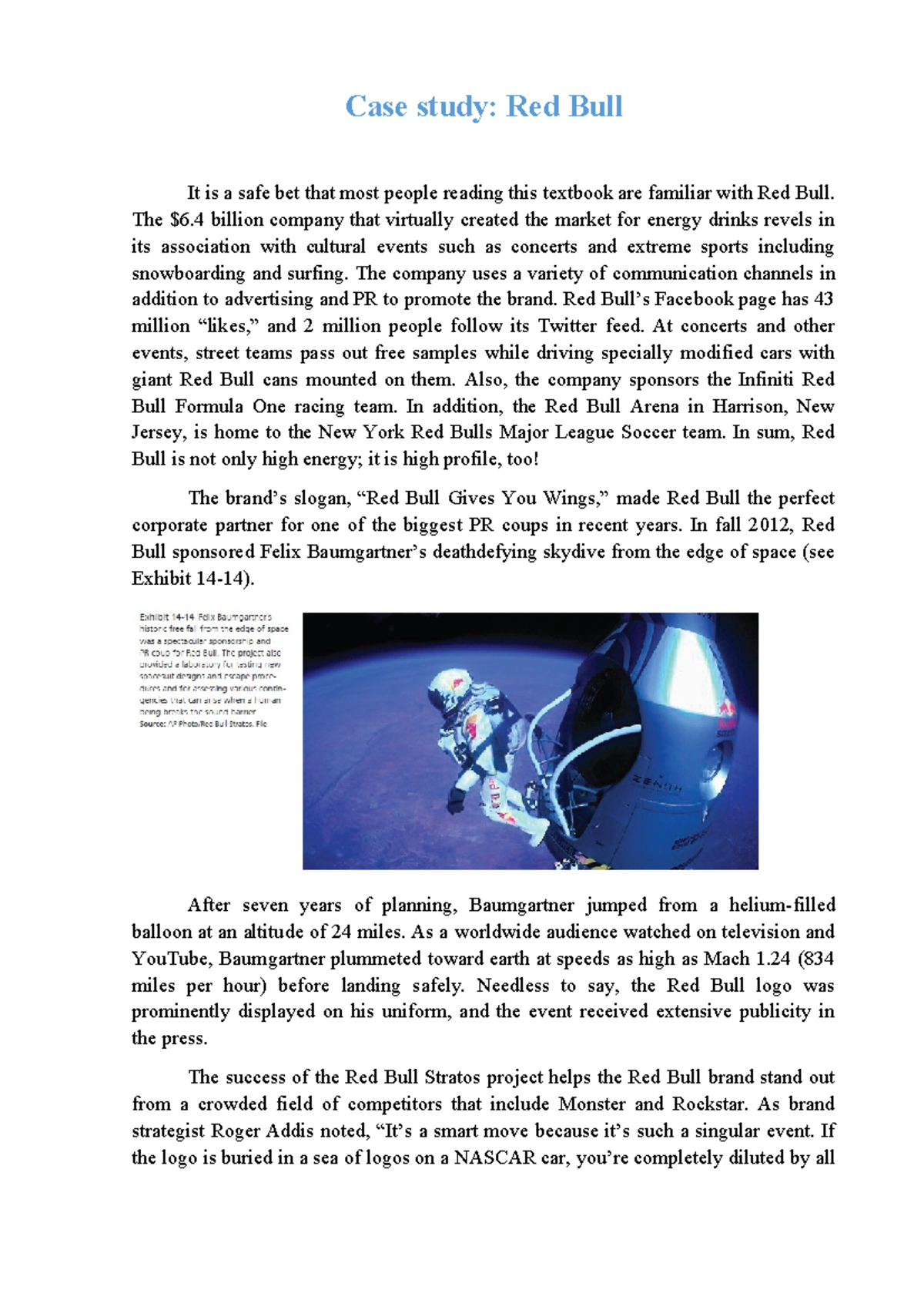 Case Study - Red Bull's Innovative Communication Strategies - Studocu
