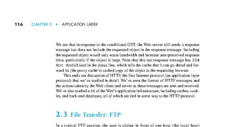 116 CHAPTER 2: APPLICATION LAYER - FTP Overview and Functionality - Studocu