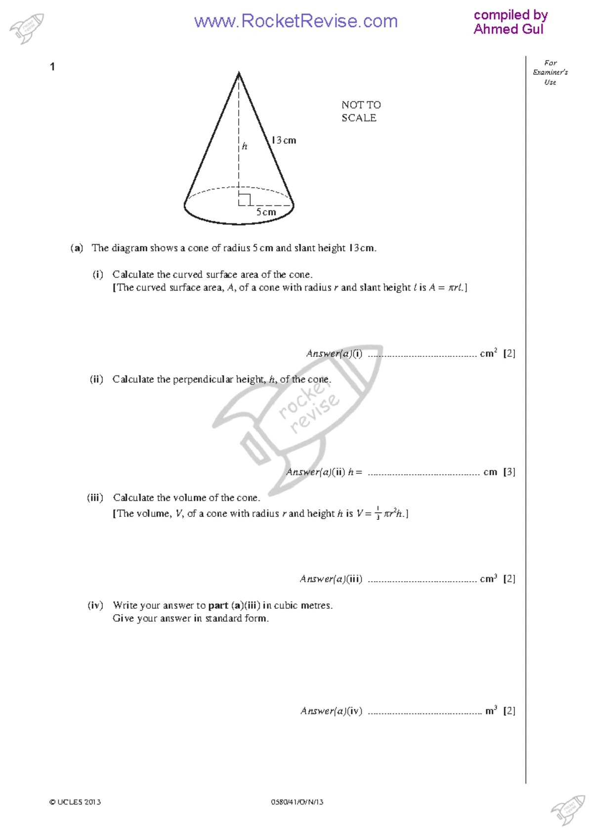 Mathematics Notes for IGCSE 0580: Volume, Shapes, and Calculations ...