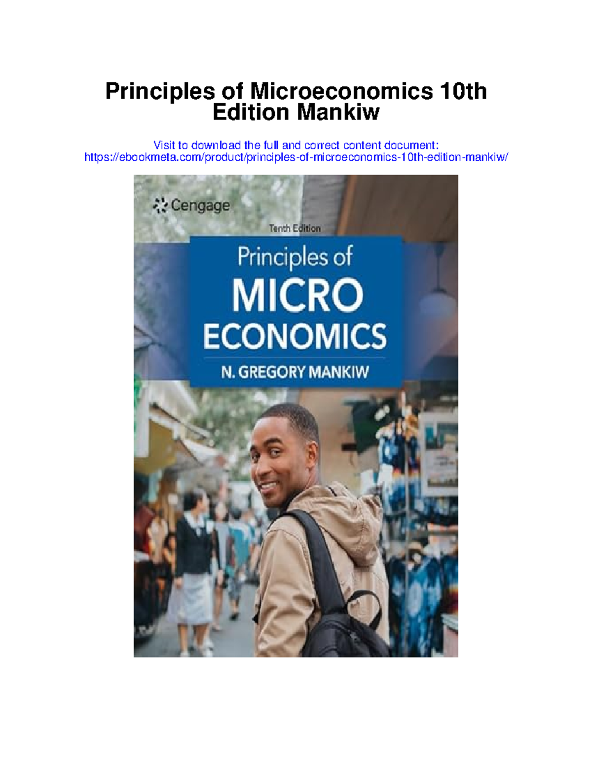 Principles of Microeconomics 10th Ed. by Mankiw - Full