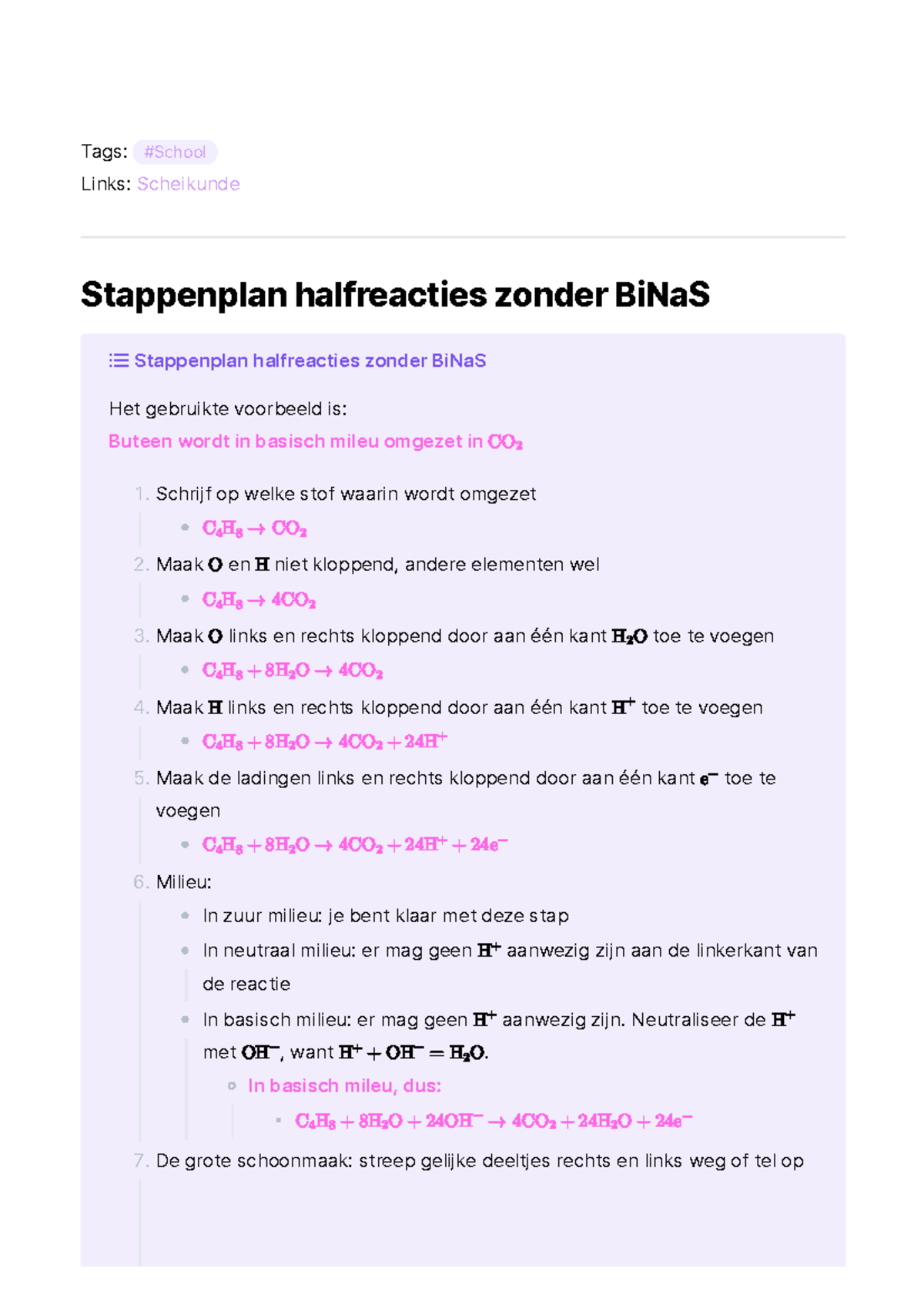 Stappenplan voor Halfreacties in Scheikunde zonder BiNaS - Studeersnel