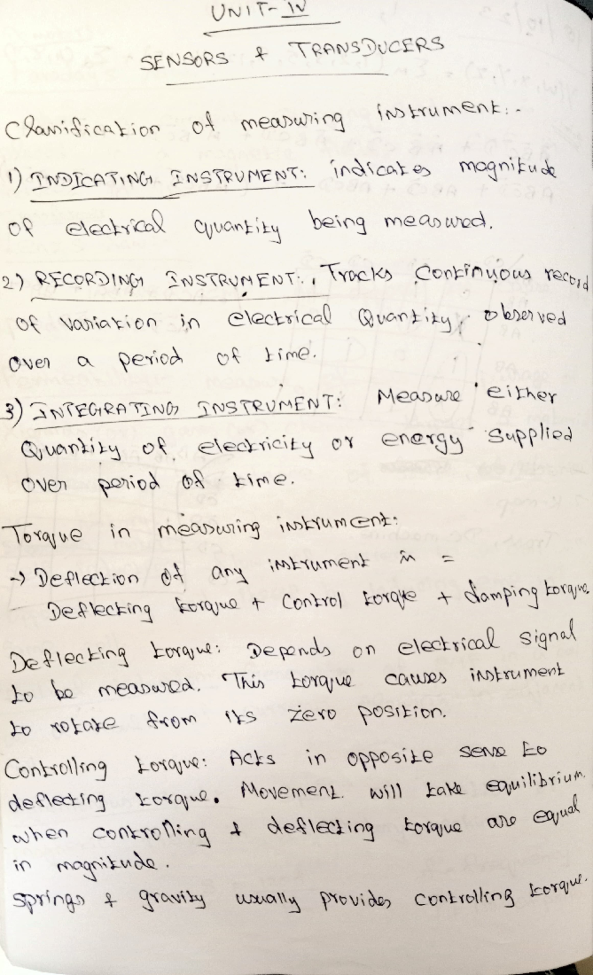 Unit 4 Written Notes: Understanding Sensor Mechanisms and Applications ...
