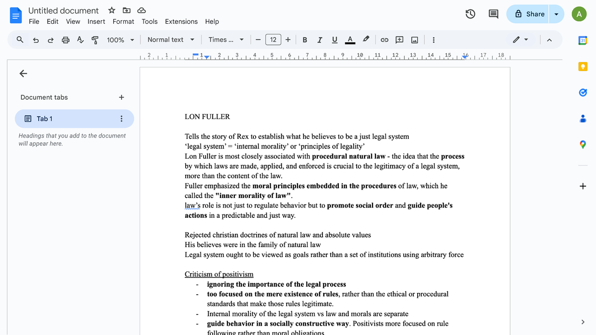 Lon Fuller - Jurisprudence - Untitled document File Edit View Insert ...