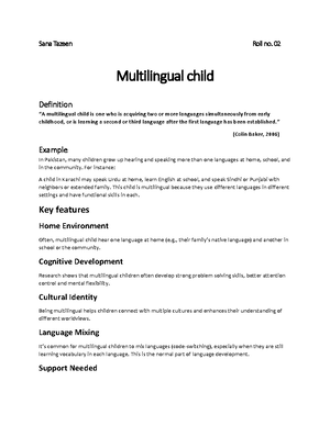 Language Practices in Pakistan: A Study of Multilingualism and ...