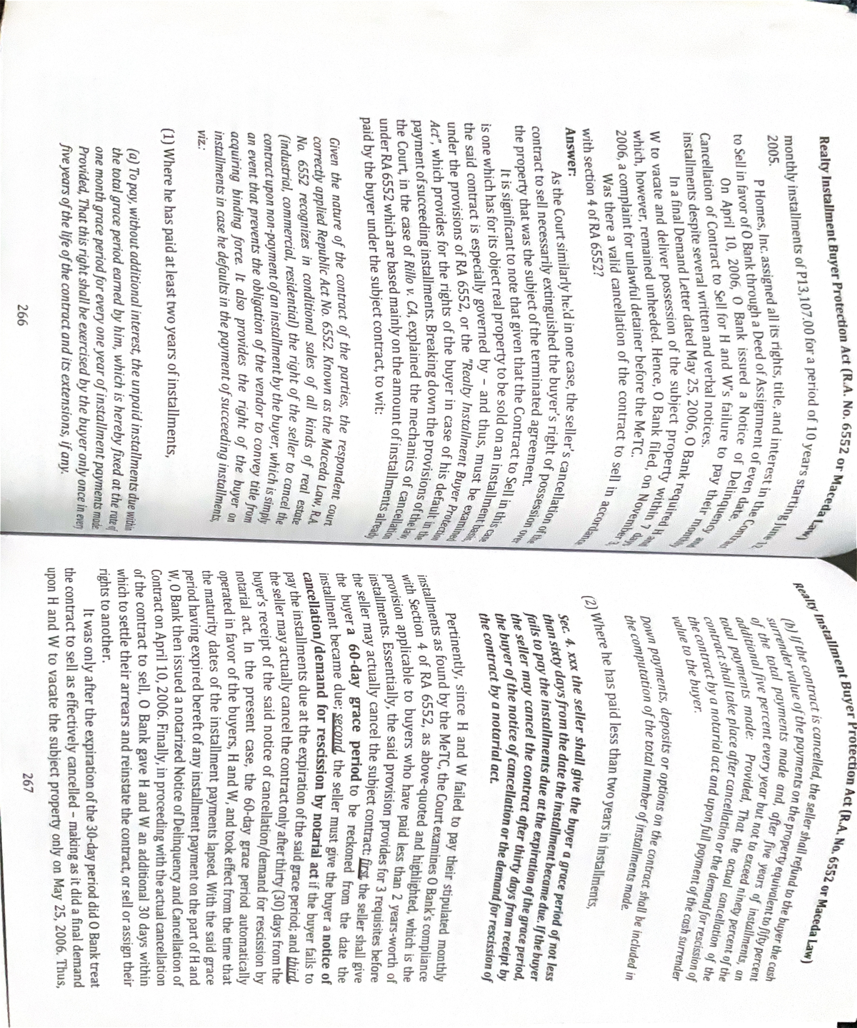 RA 6552: Insights on Realty Law and Buyers' Rights for Cancellation ...