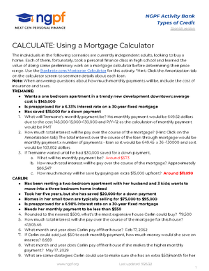 Types of Credit Vocabulary - Types of Credit Vocabulary Adjustable-Rate ...