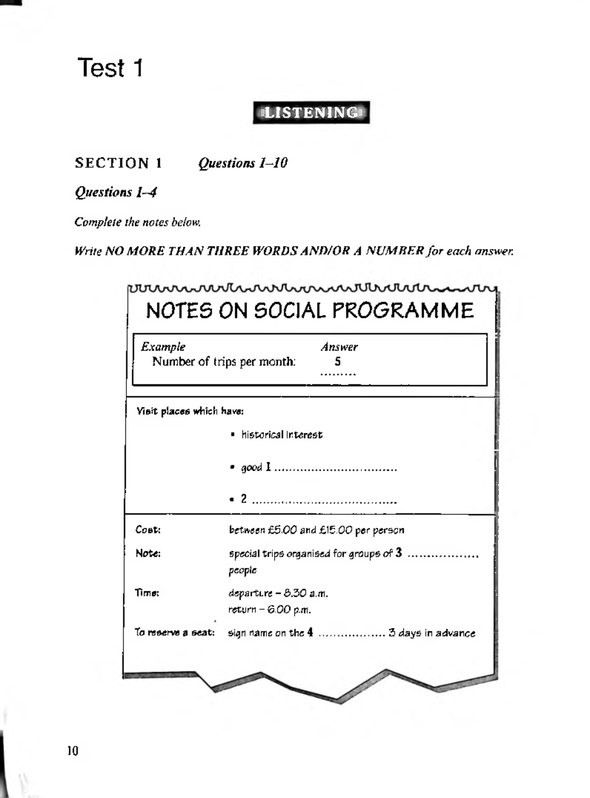 IELTS 4 T1 Listening: Social Programme & Urban Landscape Notes - Studocu
