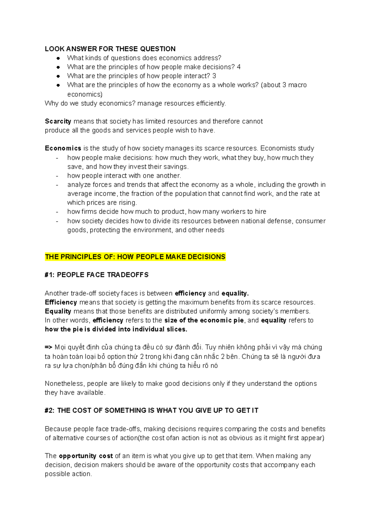 Chapter 1 10 principles - LOOK ANSWER FOR THESE QUESTION What kinds of ...