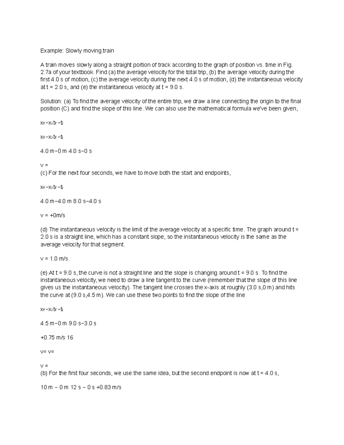 Physics Lecture Notes 4: Velocity and Acceleration Concepts - Studocu