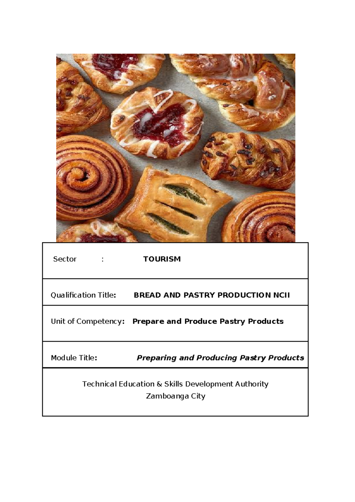 Bread and Pastry Production NCII: Preparing Pastry Products Guide - Studocu