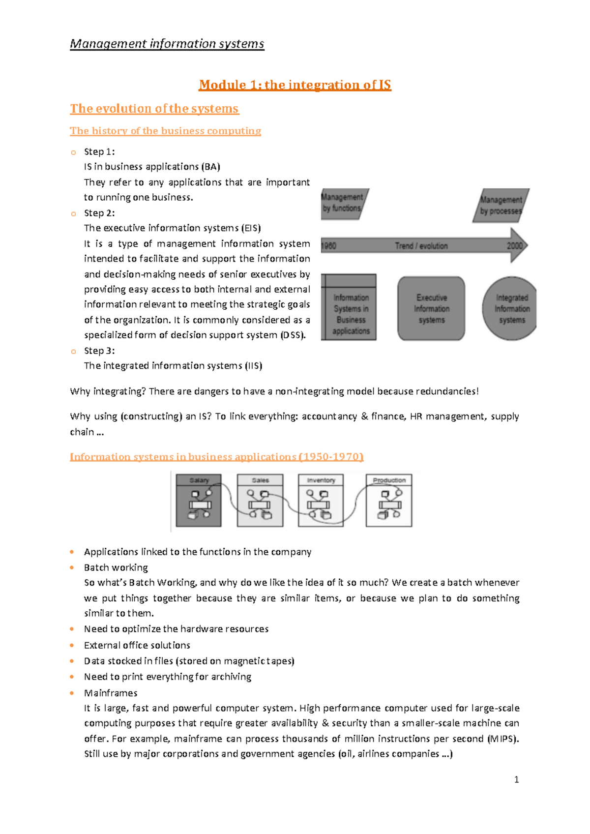 MIS 101: Module 1 - The Integration and Evolution of Information ...
