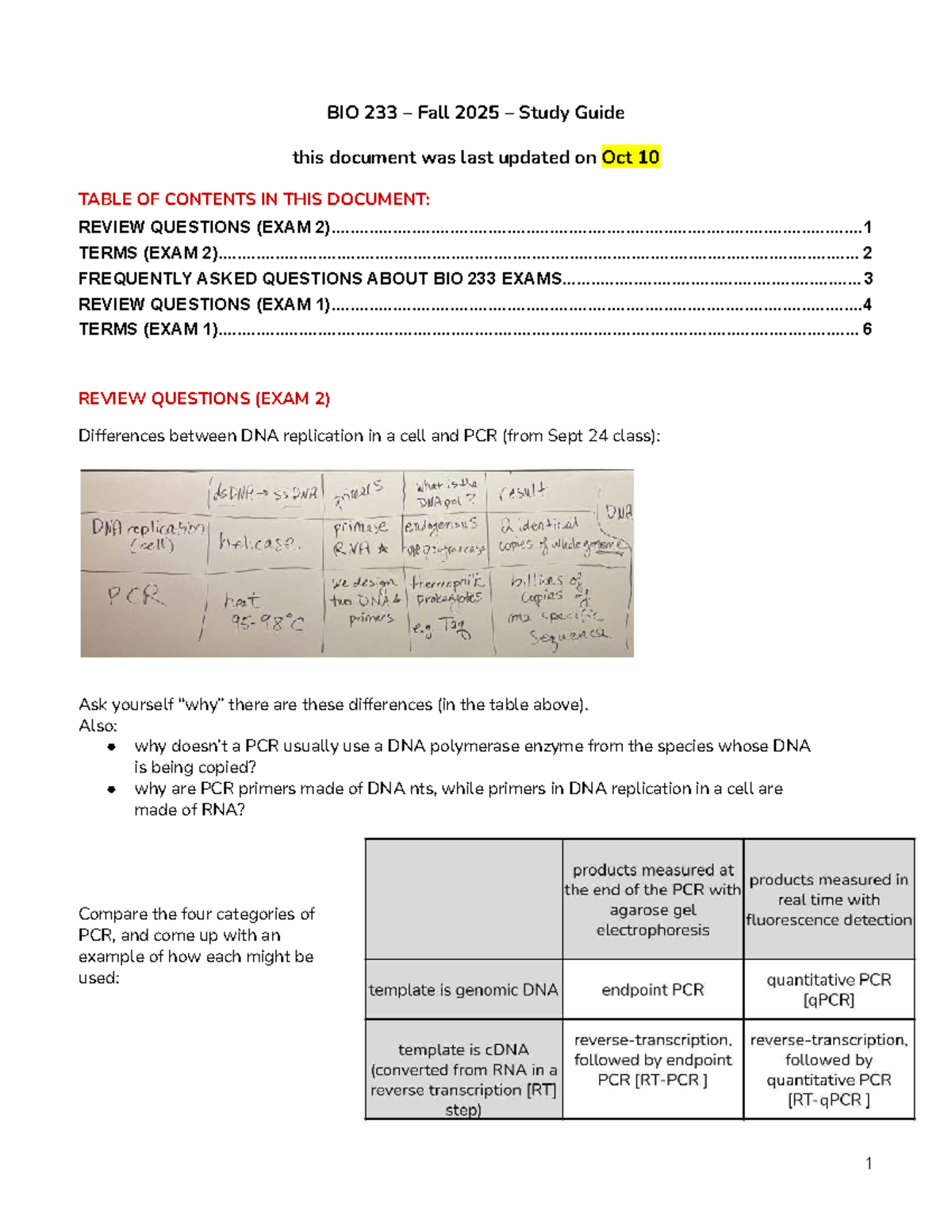 BIO 233 Fall 2025 Eukaryotic Gene Expression Exam Study Guide - Studocu