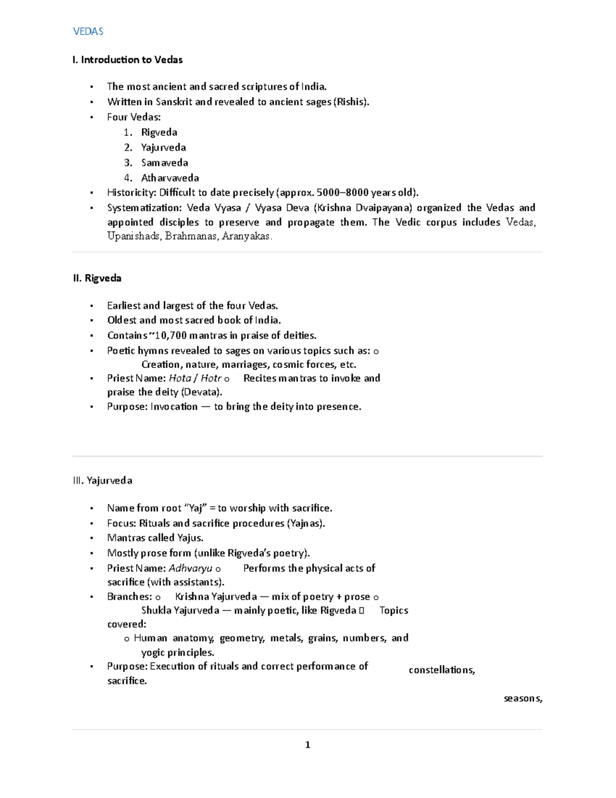 IKS 2025: Comprehensive Overview of Vedas and Indian Philosophy - Studocu