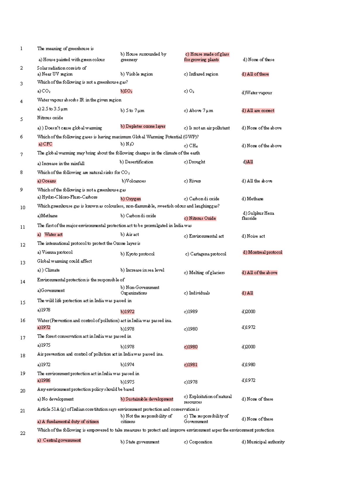 EVS 101: Important Questions for Environmental Studies Exam - Studocu