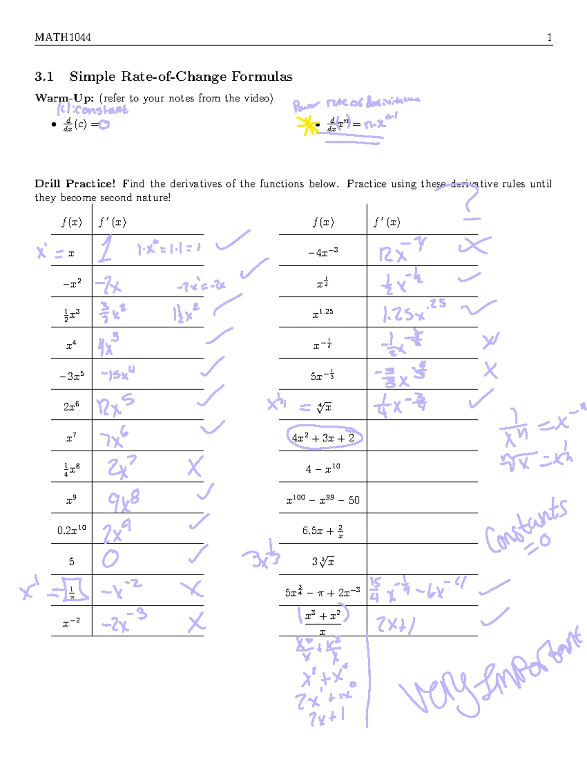 2 4Problem Set Key - Practice problems and solutions to 2.4 - MATH1046 ...