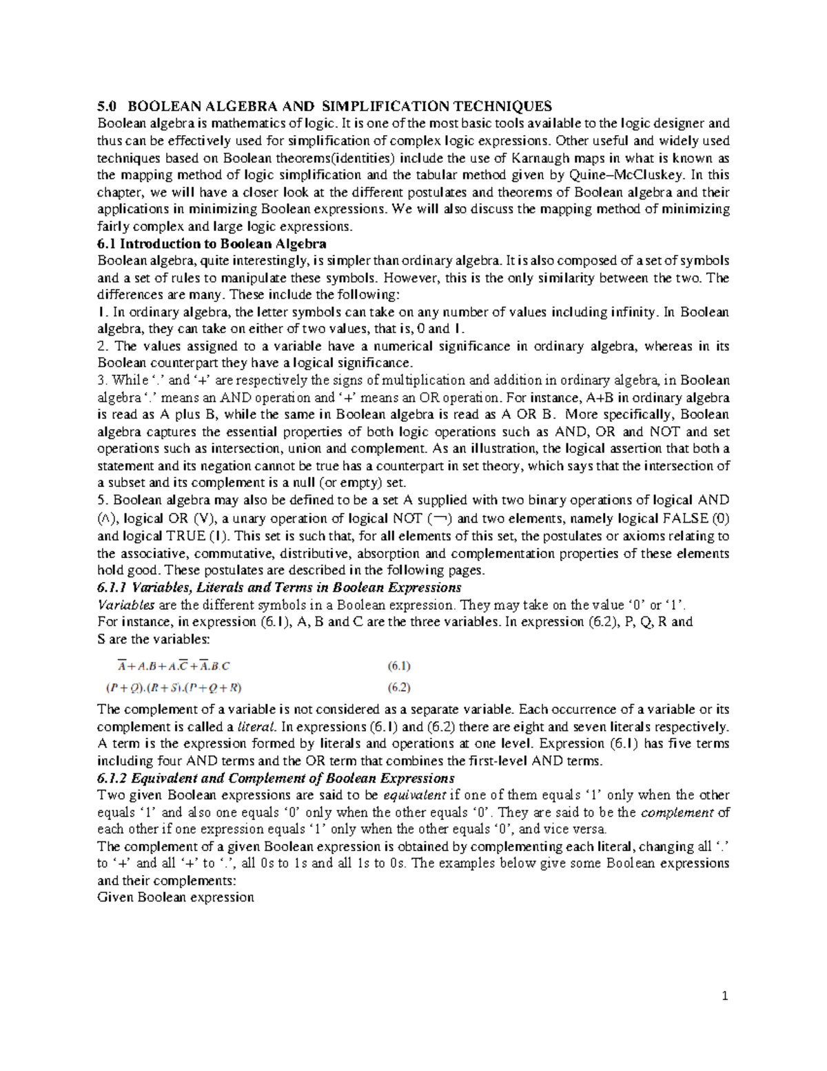 Digital Electronics Lesson 5: Understanding Boolean Algebra Concepts ...