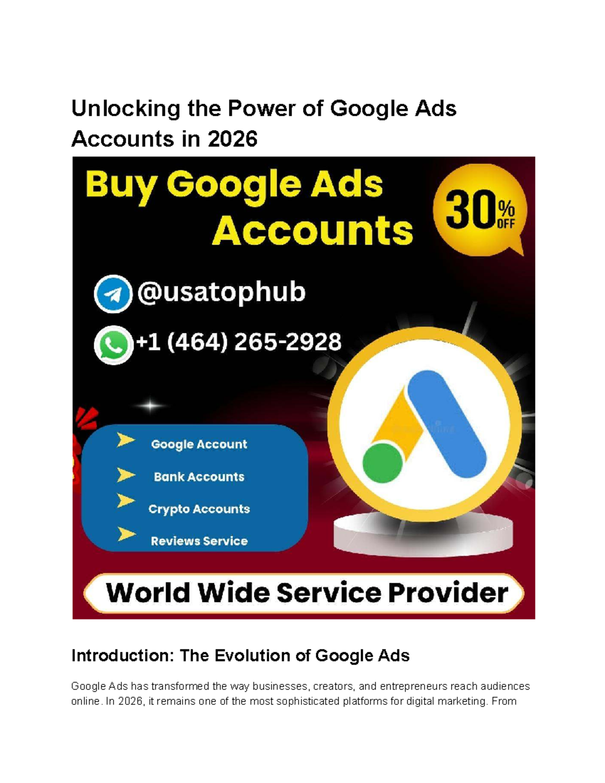 Google Ads Accounts in 2026: Strategies for Success and Insights - Studocu