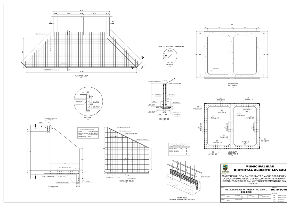 Detalle de Alcantarilla A-2 - Proyecto de Construcción 1:50 - Document Preview