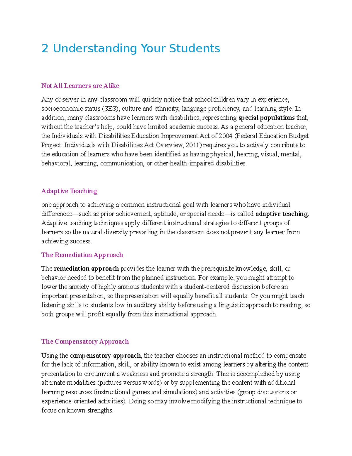 EDU 101: Understanding Student Diversity and Adaptive Teaching ...