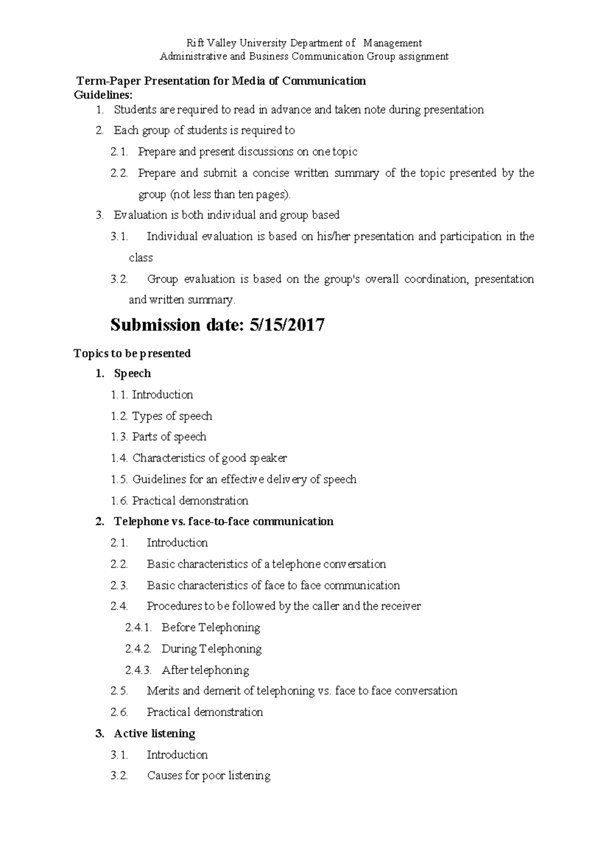 ABC Group Assignment - Admin & Business Communication Term Paper - Studocu