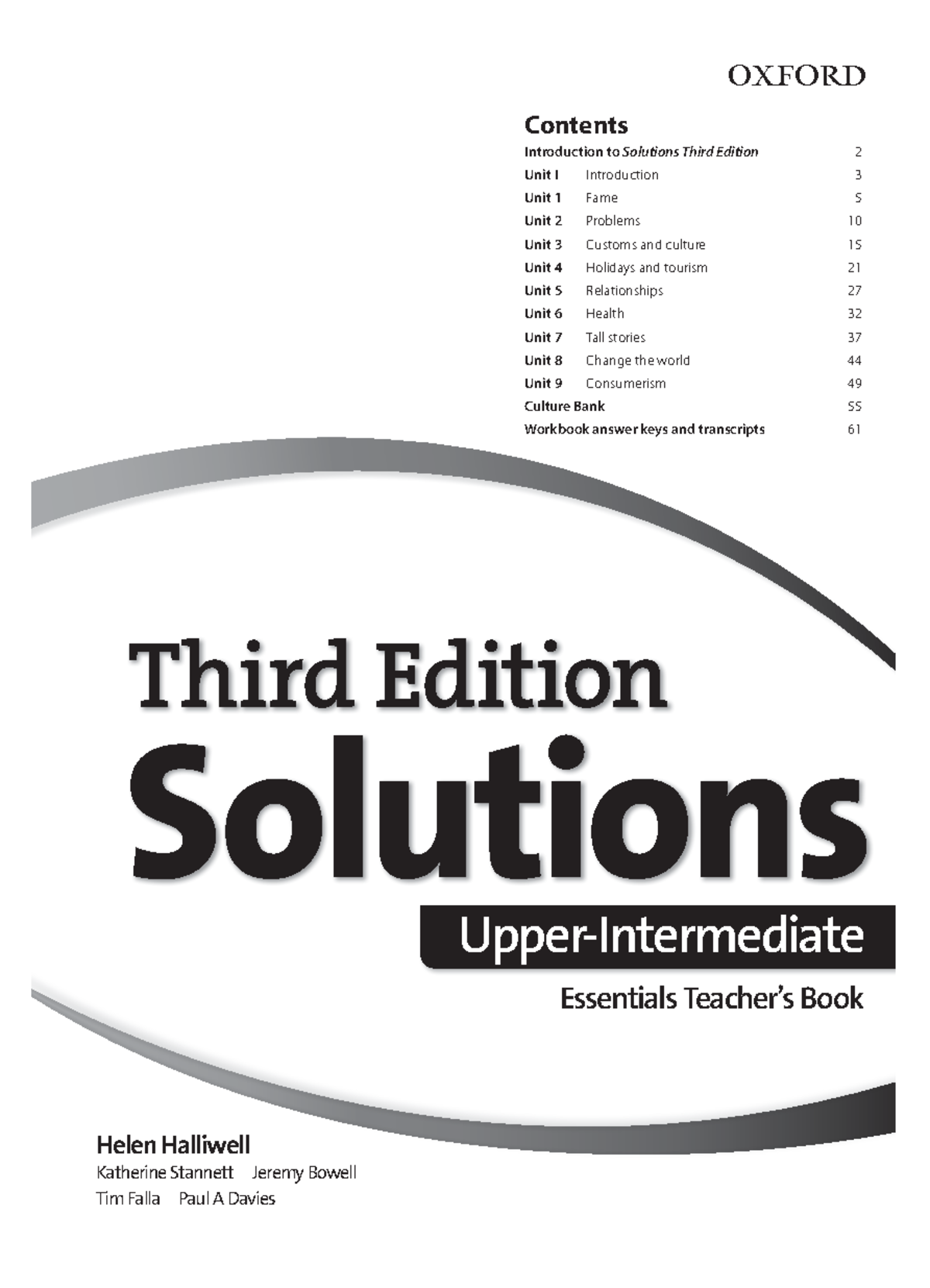 Giải pháp - Solutions Third Edition: Teacher's Book Answers - Studocu