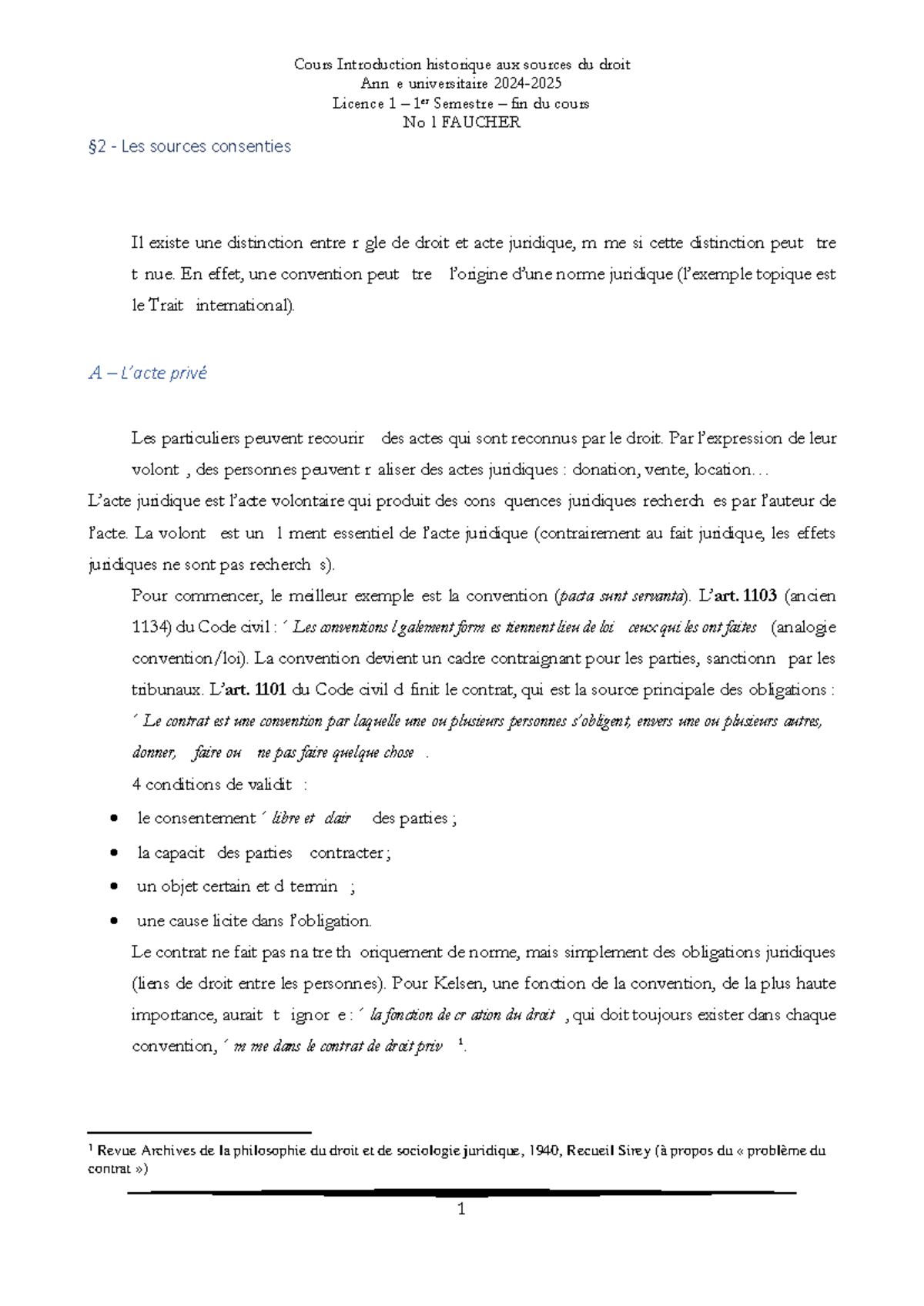 HISD MAdoc - Cours sur les Sources du Droit et leur Évolution - Studocu