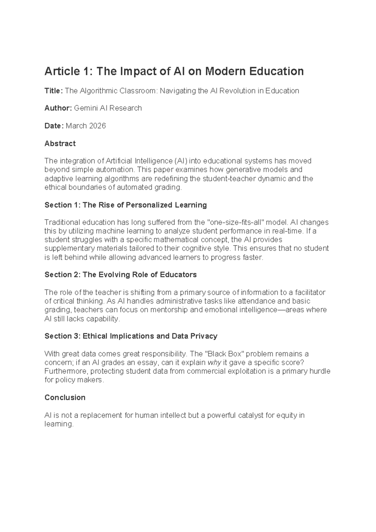 AI in Education: The Algorithmic Classroom Revolution (2026) - Studocu