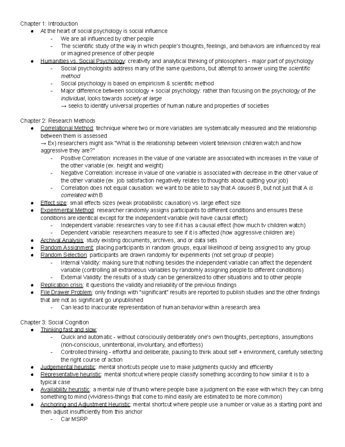 PSY 311 Exam 1 Study Guide: Social Psychology Foundations & Methods ...