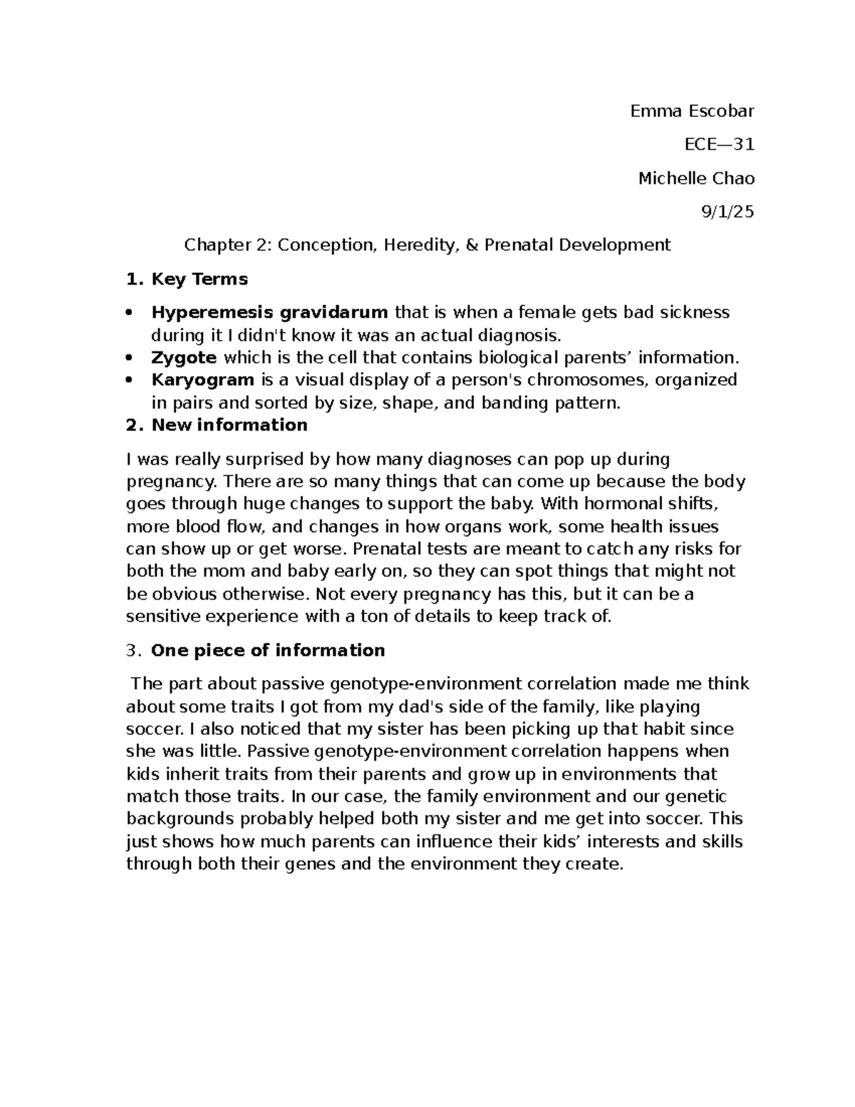 Chapter 2: Conception, Heredity & Prenatal Development Insights - Studocu