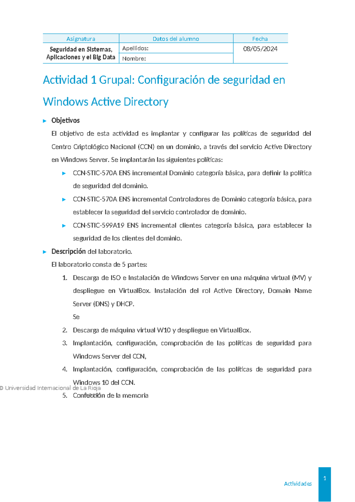 Actividad 1 Grupal 1: Seguridad en Windows Server y Active Directory ...