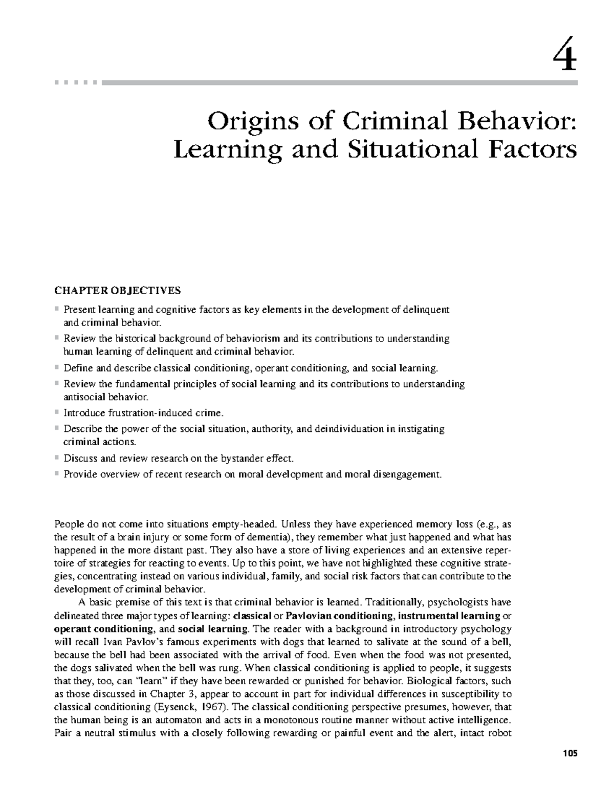 Chapter 4: Origins of Criminal Behavior - Learning, Authority, and ...