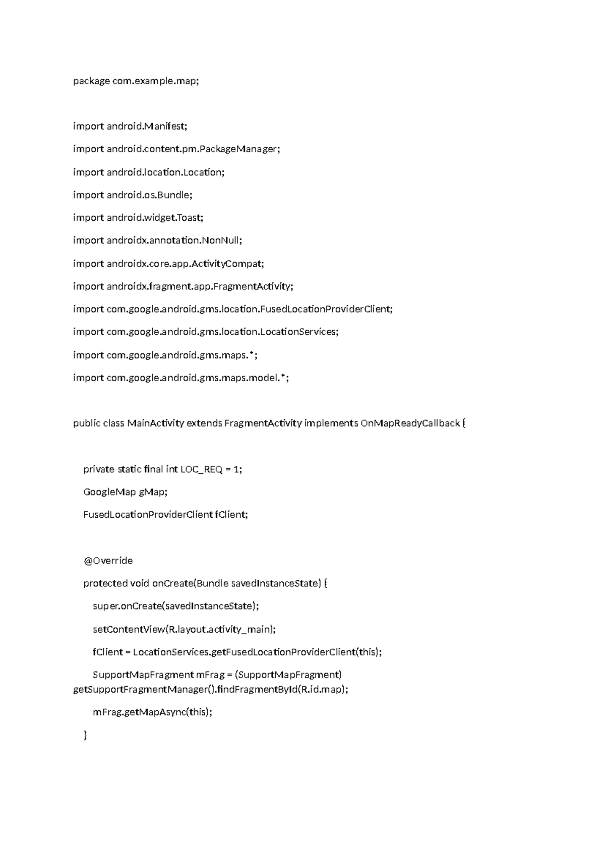 MAD Map Programs: Android Location Services Implementation Guide - Studocu