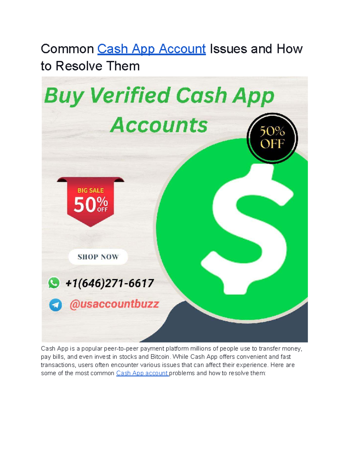 Common Cash App Account Issues & Solutions Guide - Studocu