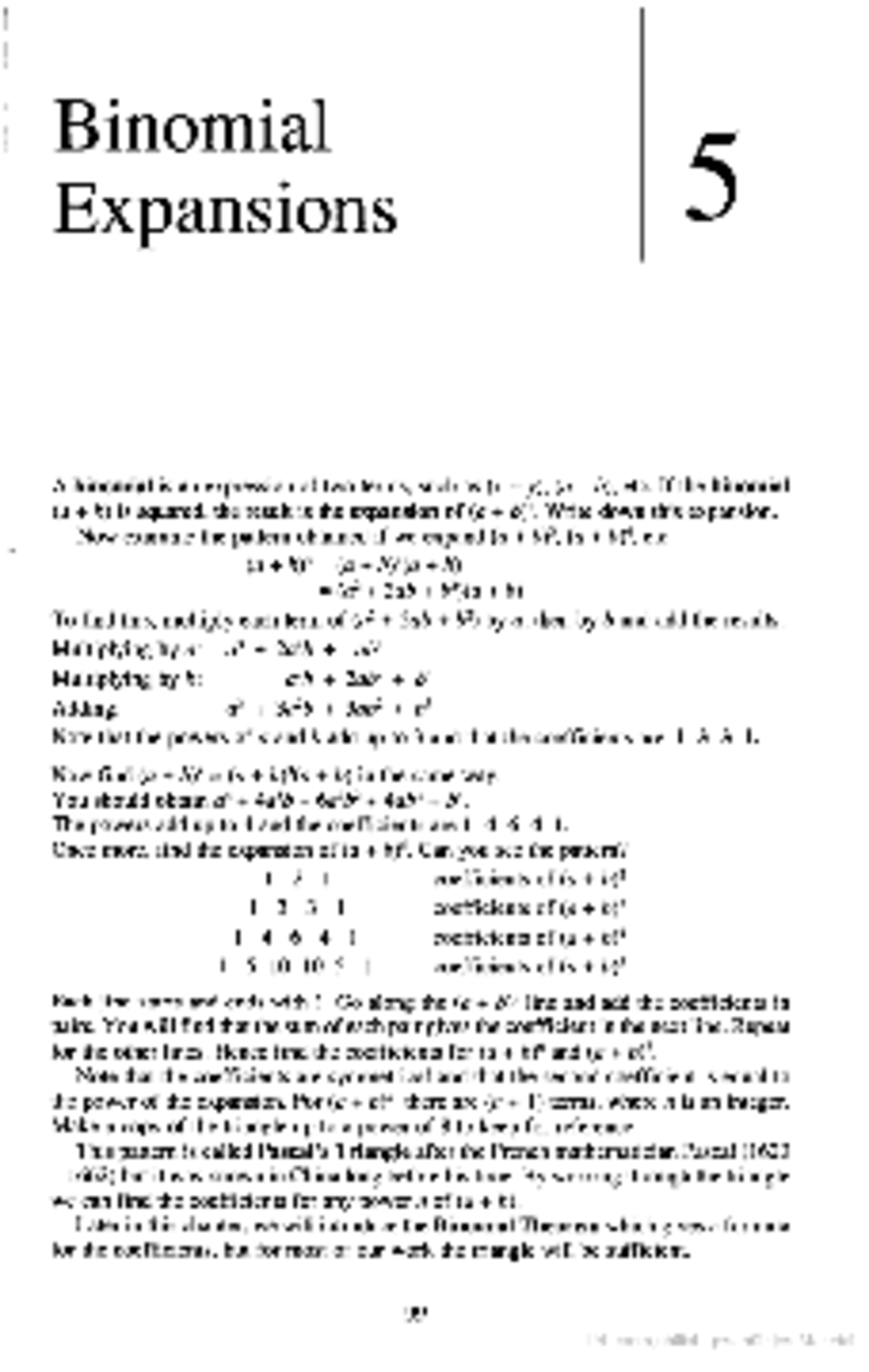 Ch5-binomial-expansion - Binomial Expansions 5 A binomial is an ...