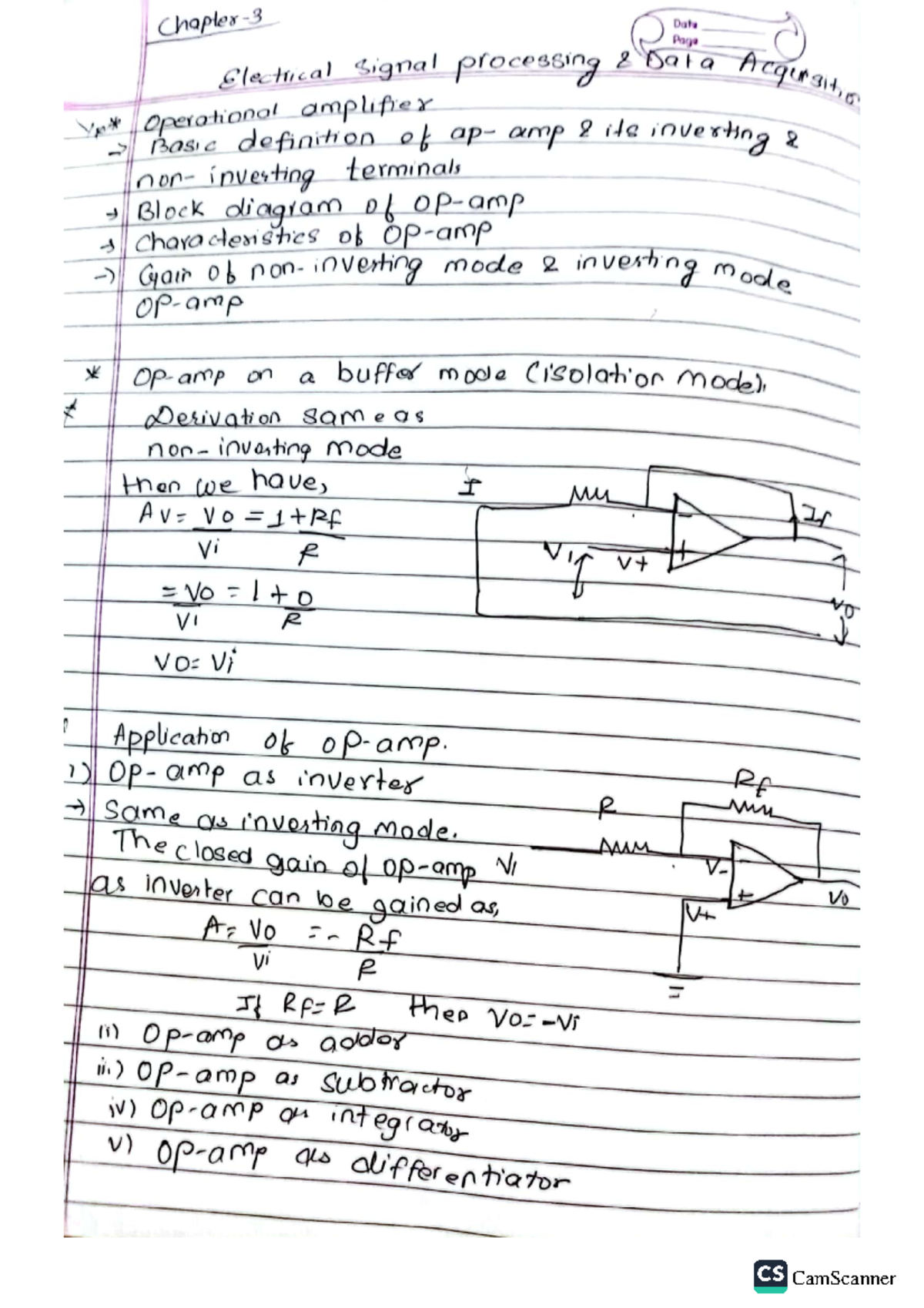 Chapter 3-Electrical Signal processing and data acquisition - Date Page ...
