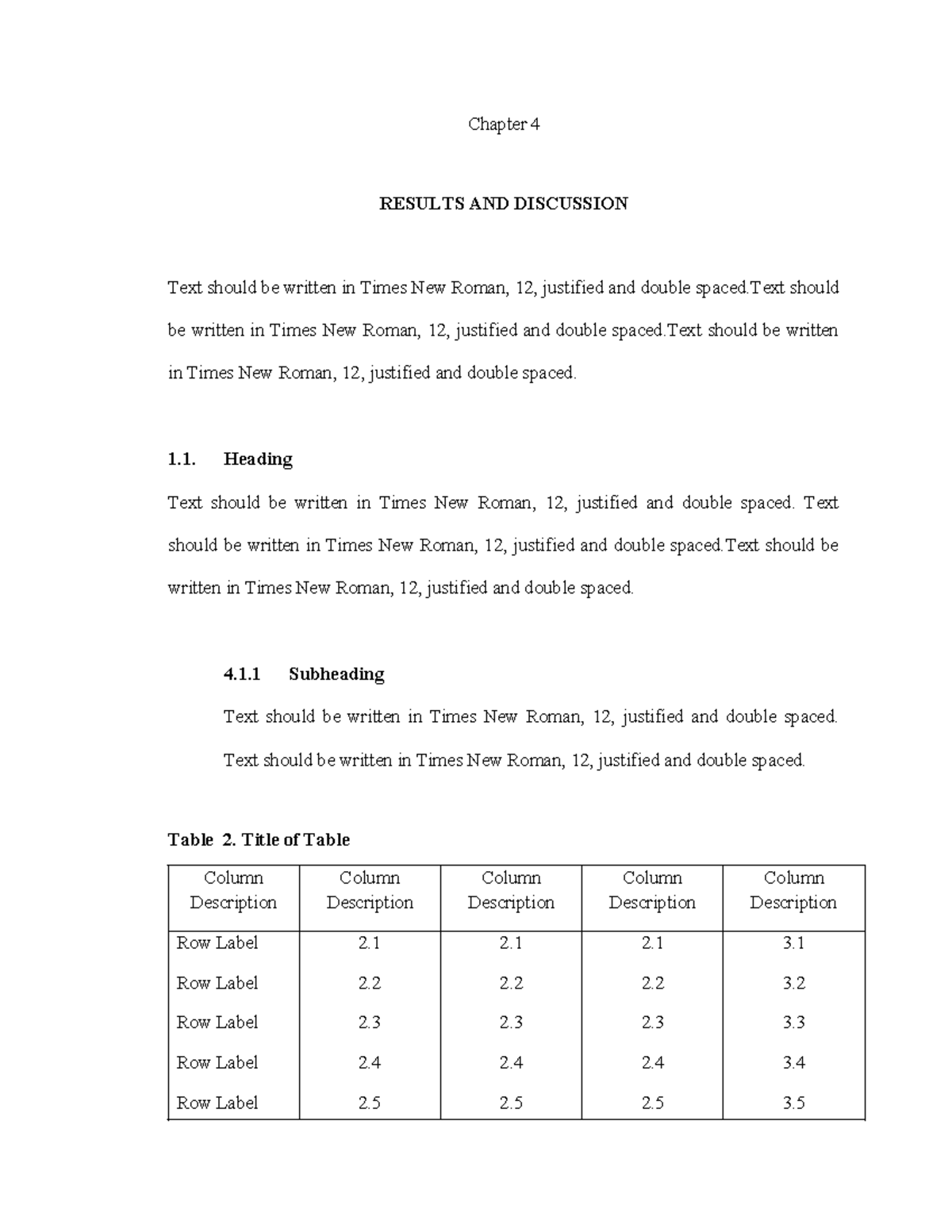 Docu Template Ch4 6 Bibliography Appendices - Chapter 4 RESULTS AND ...