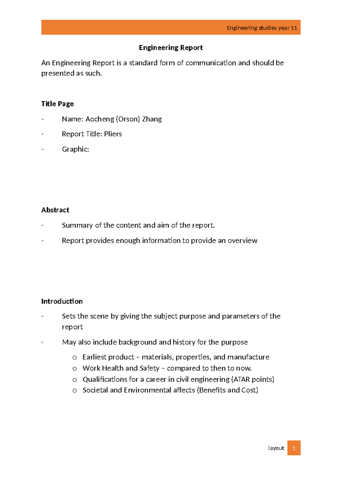 Engineering Studies Year 11: Engineering Report on Pliers - Studocu