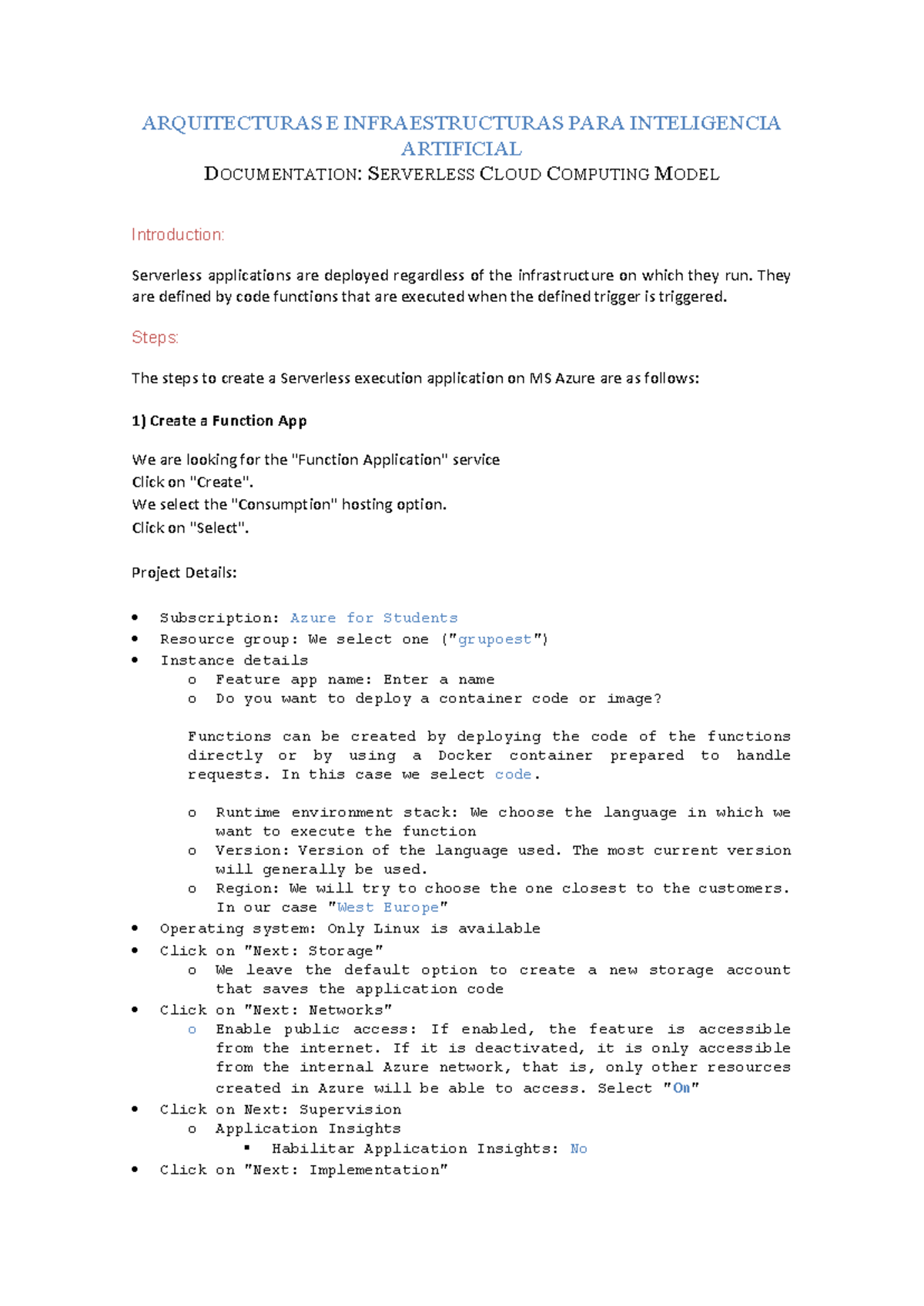 ARQ-IA: Serverless Cloud Computing Model Documentation Guide - Studocu