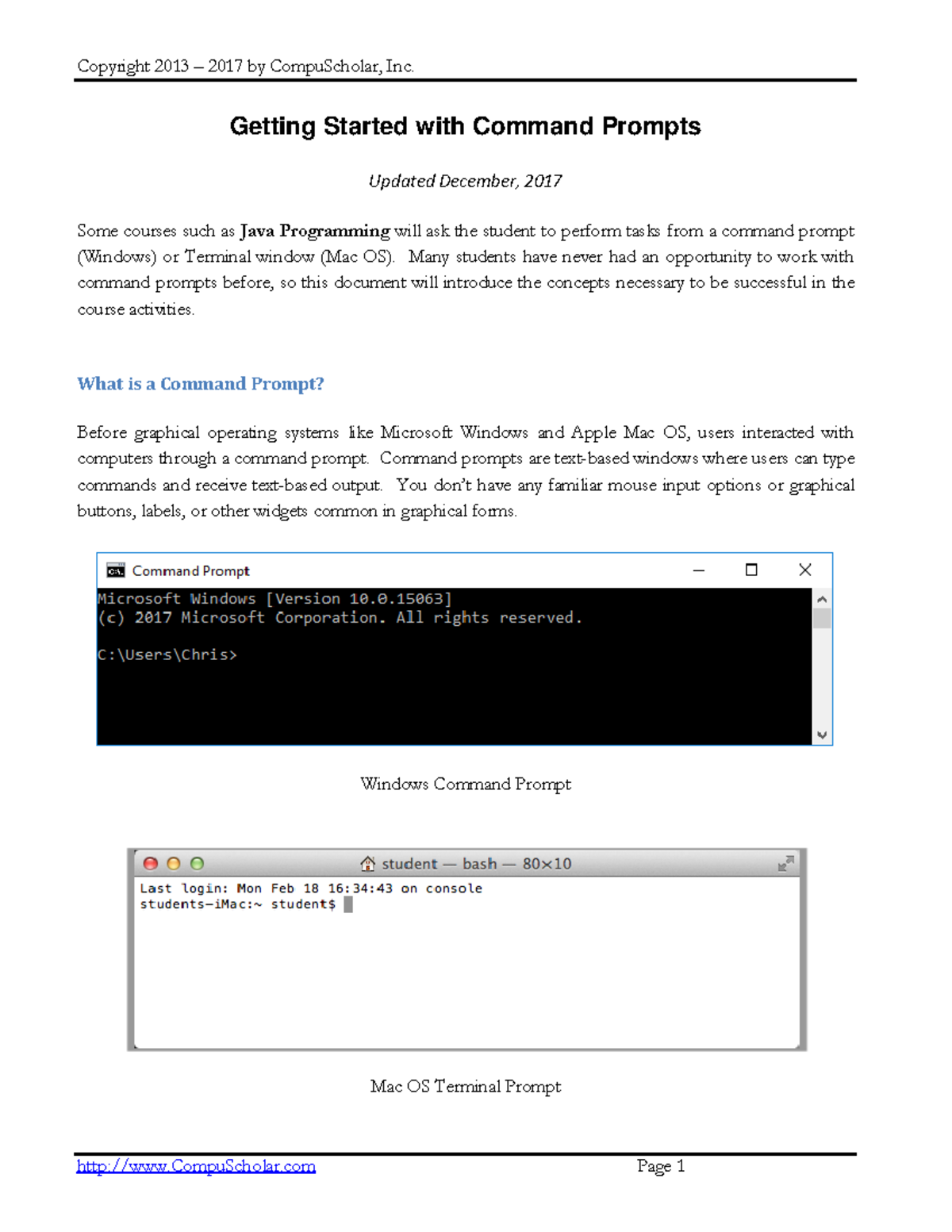 Command Prompts: Introductory Notes for CS 101 Students - Studocu